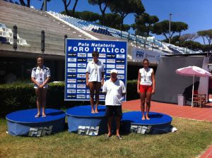 Daria Ferretti sul podio al foro Italico