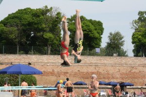 Borghi e Ferretti durante un allenamento