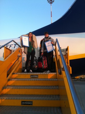 Rebecchi e Leskiv al ritorno da Palermo