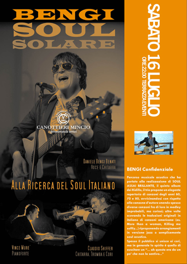 Bengi soul solare sabato 16 luglio