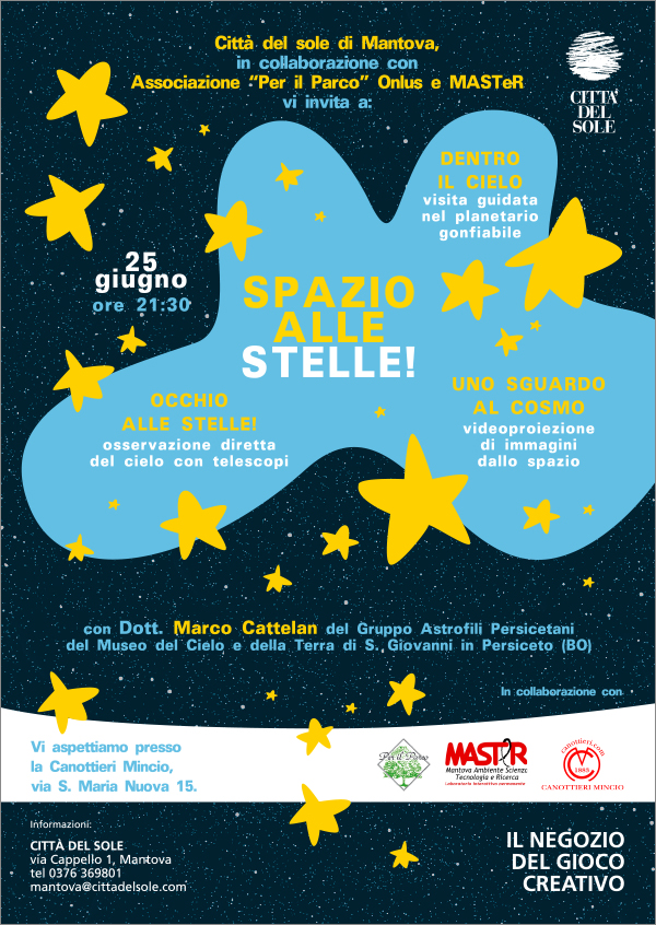 Spazio alle stelle: una serata spaziale! Spazio alle stelle: una serata spaziale!